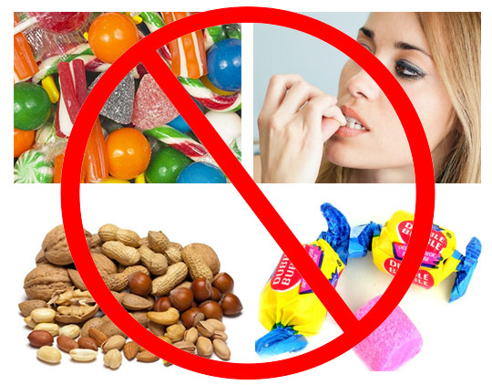 Không ăn các thực phẩm gây dính răng